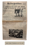 The New York Times From 22 July 1969, the Day After Apollo 11 Leaves the Moon -- 2 Astronauts Lift off Moon